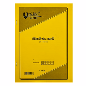 Nyomtatvány ellenőrzési napló VECTRALINE A/4 álló 25x3 lapos
