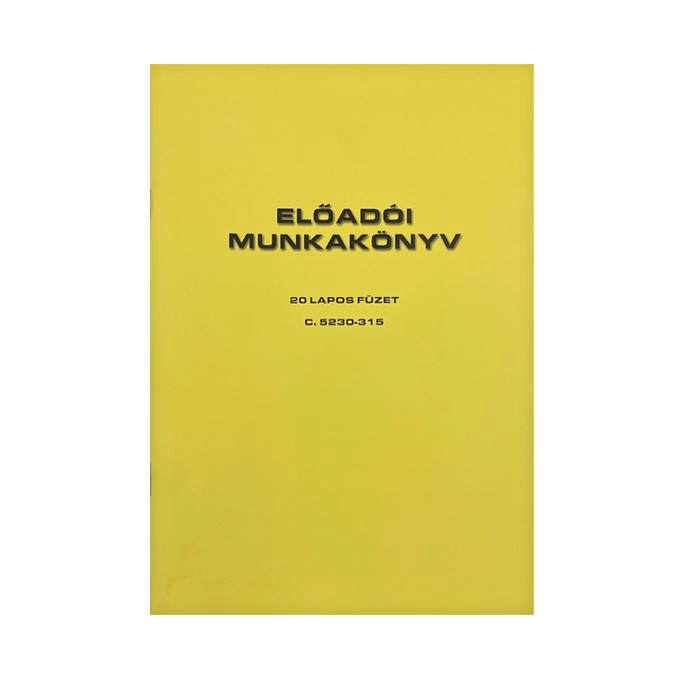 Nyomtatvány előadói munkanapló A/4 20 lapos álló