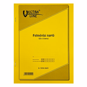 Nyomtatvány felmérési napló VECTRALINE A/4 álló 25x5 lapos
