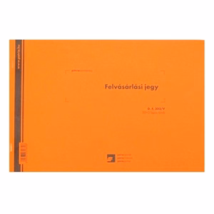 Nyomtatvány felvásárlási jegy A/4 50x3 PÁTRIA fekvő