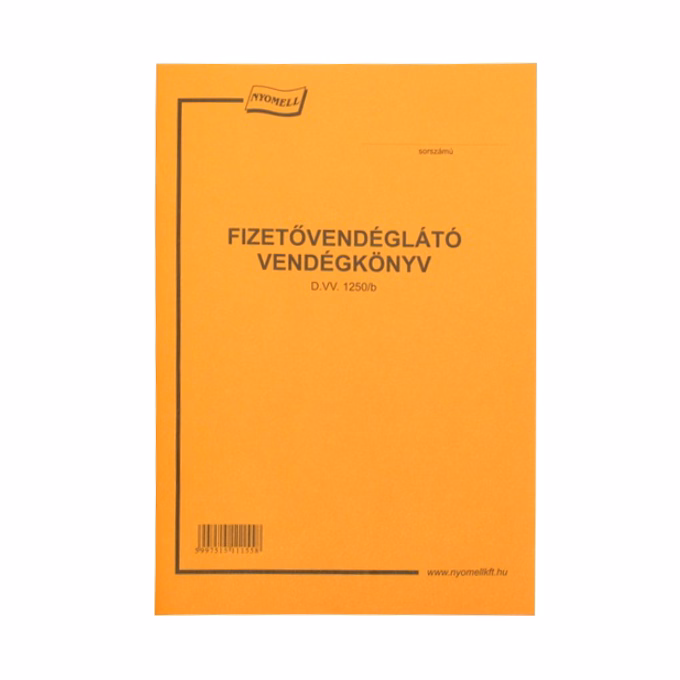 Nyomtatvány fizetővendégkönyv