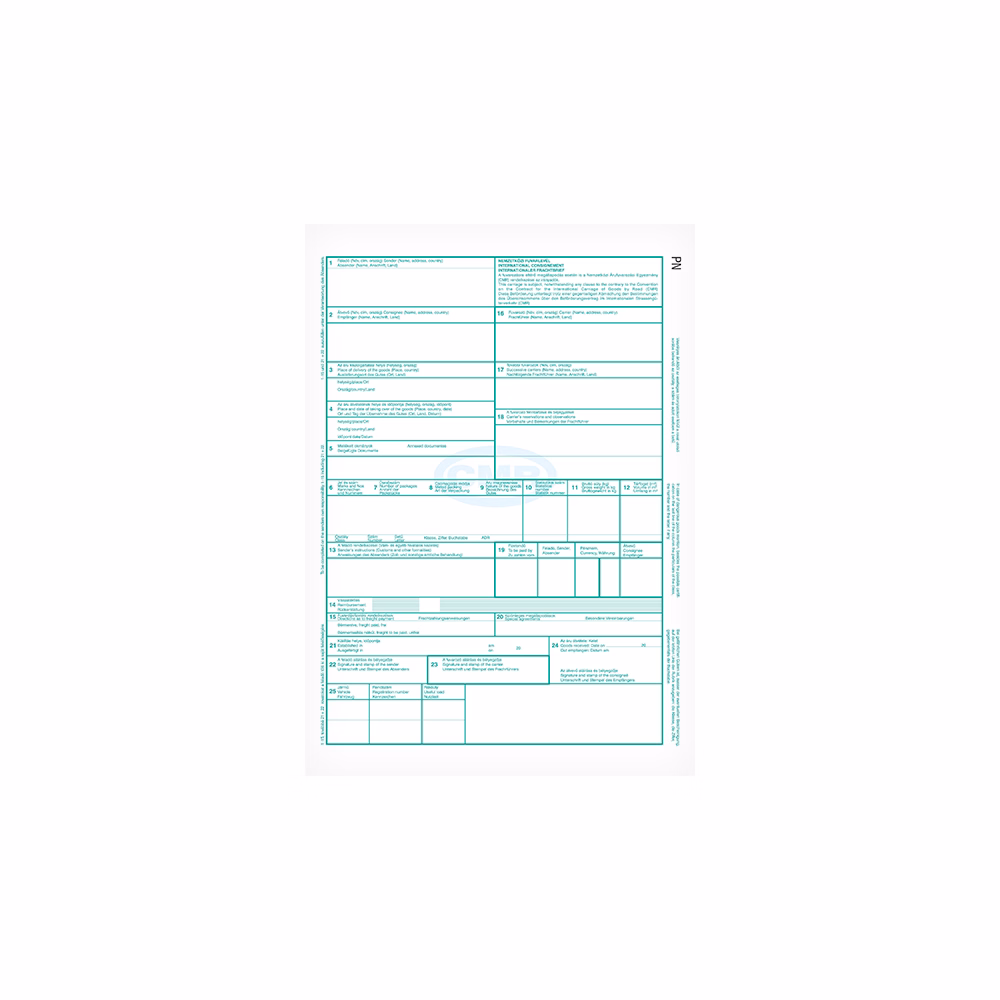 Nyomtatvány fuvarlevél CMR 4 példányos