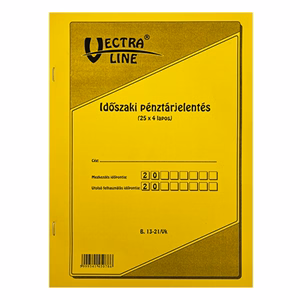 Nyomtatvány időszaki pénztárjelentés VECTRALINE A/4 álló 25x4 lapos