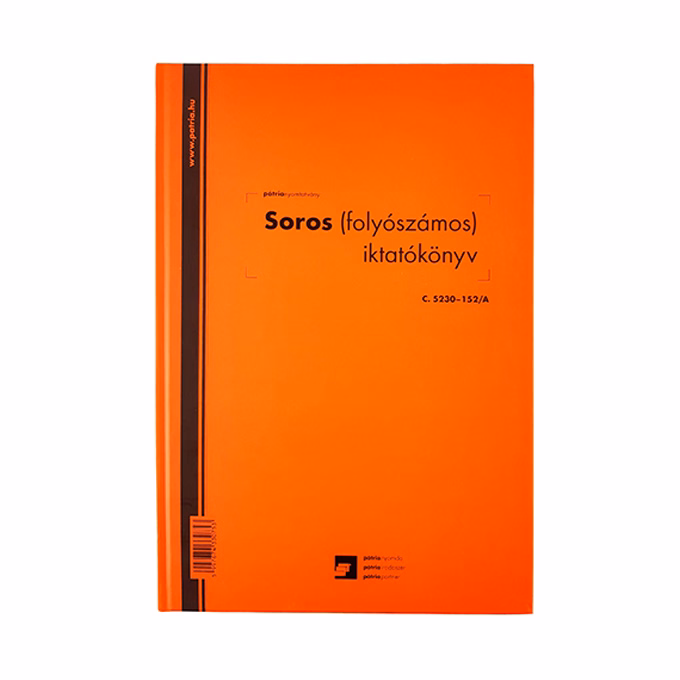 Nyomtatvány iktatókönyv PÁTRIA A/4 keményfedelű 100 lapos