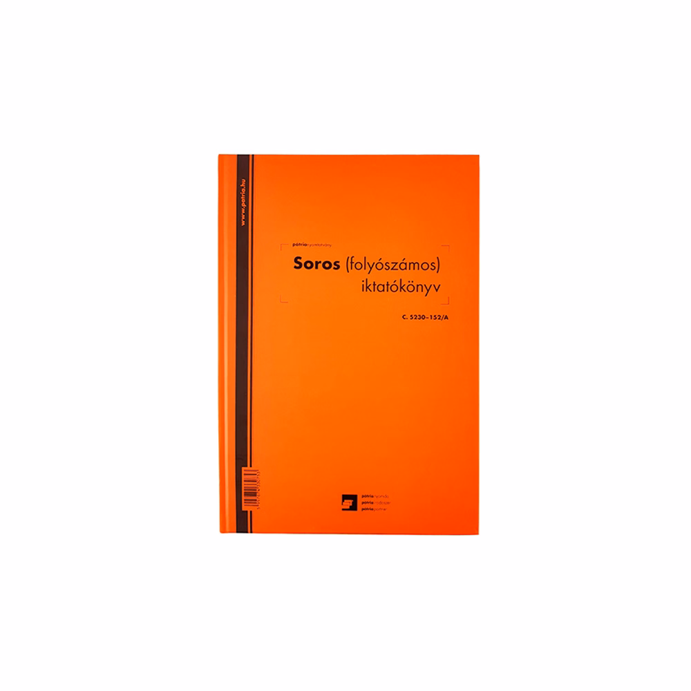 Nyomtatvány iktatókönyv PÁTRIA A/4 keményfedelű 100 lapos