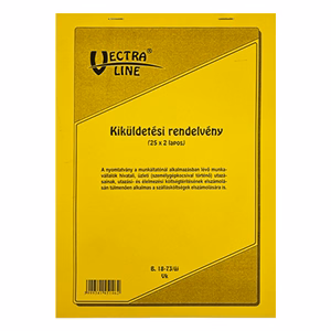 Nyomtatvány kiküldetési rendelvény VECTRALINE A/4 álló 25x2 lapos