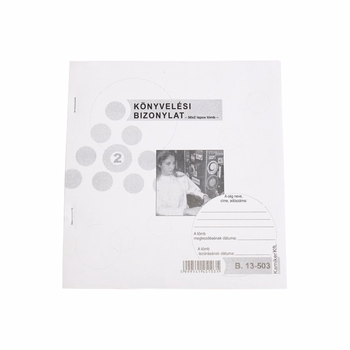 Nyomtatvány könyvelési bizonylat A/5 50x2 fekvő