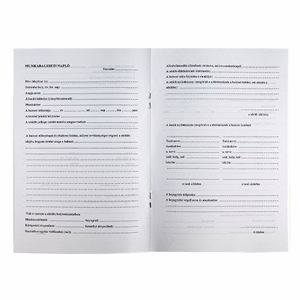 Nyomtatvány munkabaleseti napló VECTRALINE A/5 álló 32 lapos