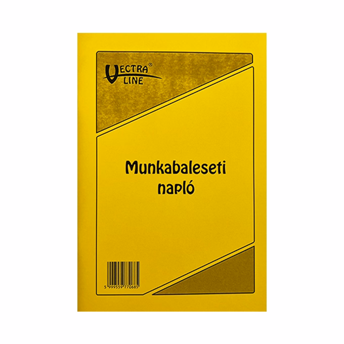Nyomtatvány munkabaleseti napló VECTRALINE A/5 álló 32 lapos