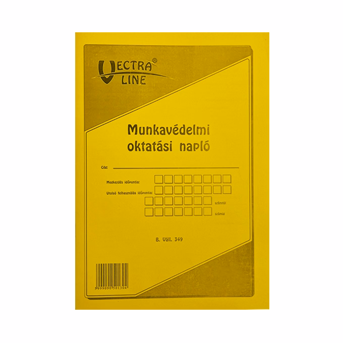 Nyomtatvány munkavédelmi oktatási napló VECTRALINE A/4 álló