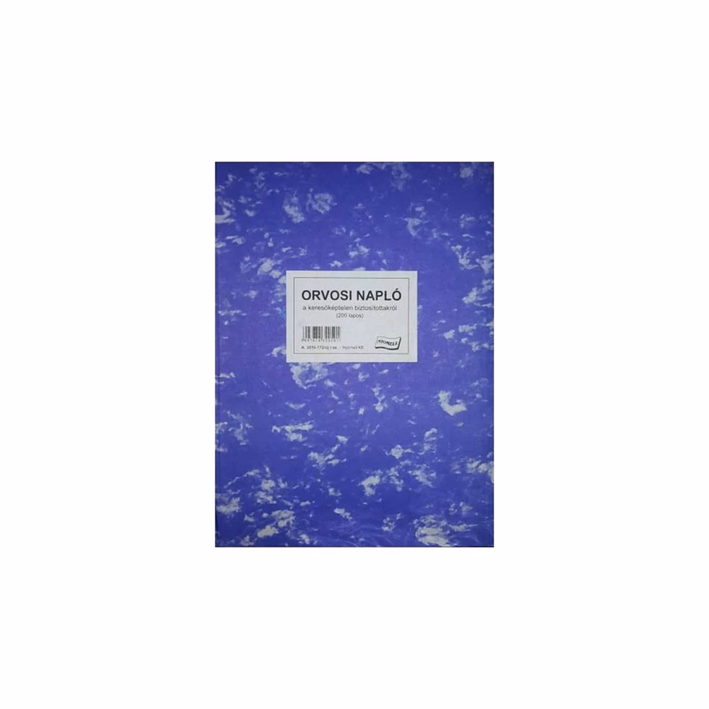 Nyomtatvány orvosi napló keresőképtelen biztosítottak A/4 200lap