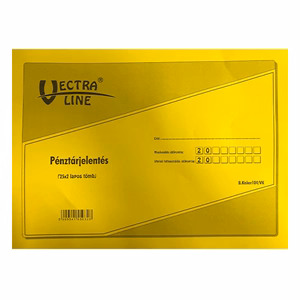 Nyomtatvány pénztárjelentés VECTRALINE A/4 fekvő 25x2 lapos