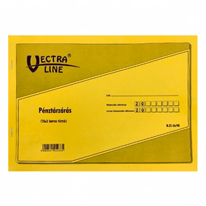Nyomtatvány pénztárzárás VECTRALINE A/4 fekvő 25x2 lapos