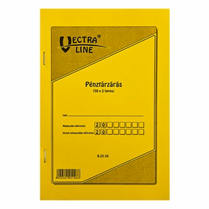 Nyomtatvány pénztárzárás VECTRALINE A/5 50x2 lapos