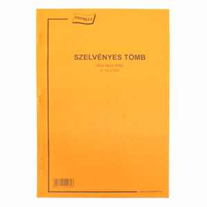 Nyomtatvány szelvényes tömb A/4