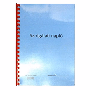 Nyomtatvány szolgálati napló/őrnapló A/4