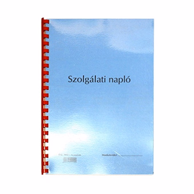 Nyomtatvány szolgálati napló/őrnapló A/4