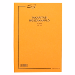 Nyomtatvány takarítási műszaknapló Nyomtatvány takarítási műszaknapló