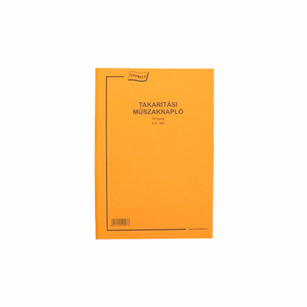 Nyomtatvány takarítási műszaknapló Nyomtatvány takarítási műszaknapló