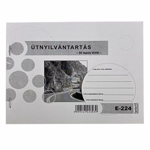 Nyomtatvány útnyilvántartás A/5 fekvő 50 lapos