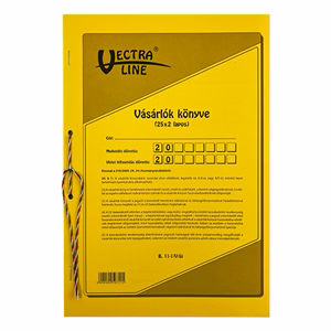 Nyomtatvány vásárlók könyve VECTRALINE A/4 álló 25x2 lapos GDPR kompatibilis