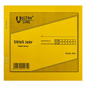 Nyomtatvány vételi jegy VECTRALINE 50x2 lapos