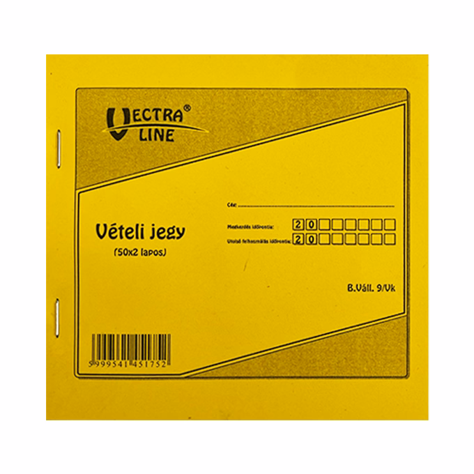 Nyomtatvány vételi jegy VECTRALINE 50x2 lapos