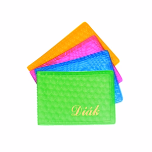 Okmánytartó diák felirattal színes neon fekvő 6 lapos