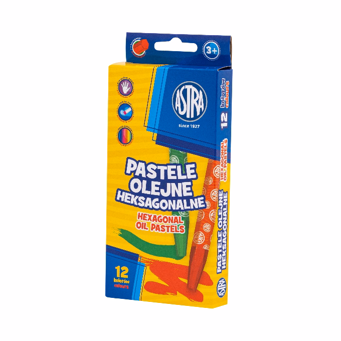 Olajpasztell ASTRA hatszögletű 12 színű