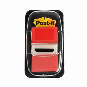 Oldaljelölő 3M Post-it 680-1 műanyag 25x43mm piros