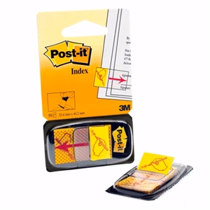 Oldaljelölő 3M Post-it 680-31 műanyag aláírás ikon 25x43mm