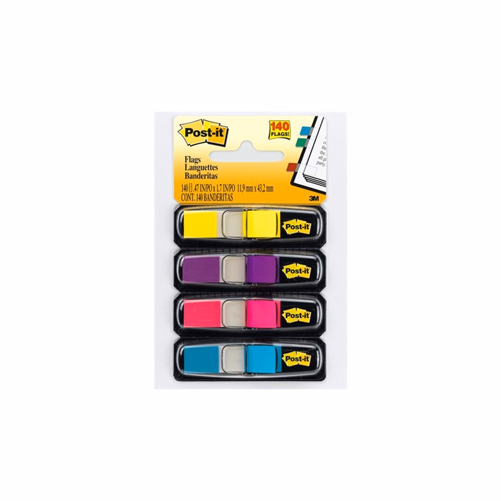 Oldaljelölő 3M Post-it 683-4AB műanyag index 12x43mm élénk