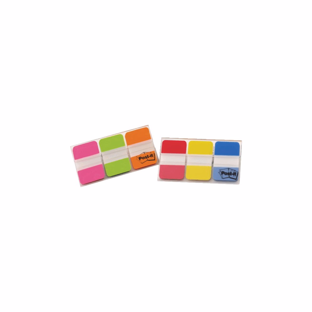 Oldaljelölő 3M Post-it 686-RYB 25x38mm műanyag vegyes szín