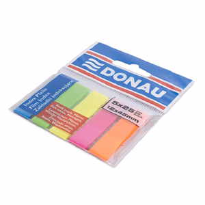 Oldaljelölő DONAU 12x45 mm PP vegyes neon szín 5x25 lap
