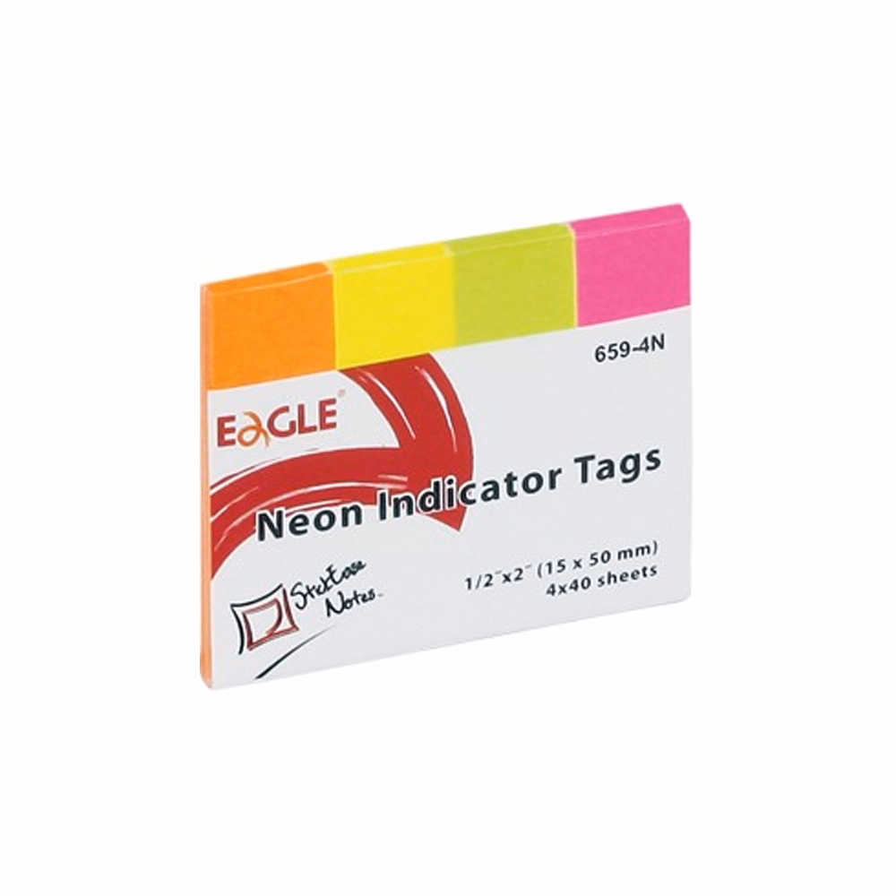 Oldaljelölő EAGLE 659-4N papír neon szín 4x40 lap