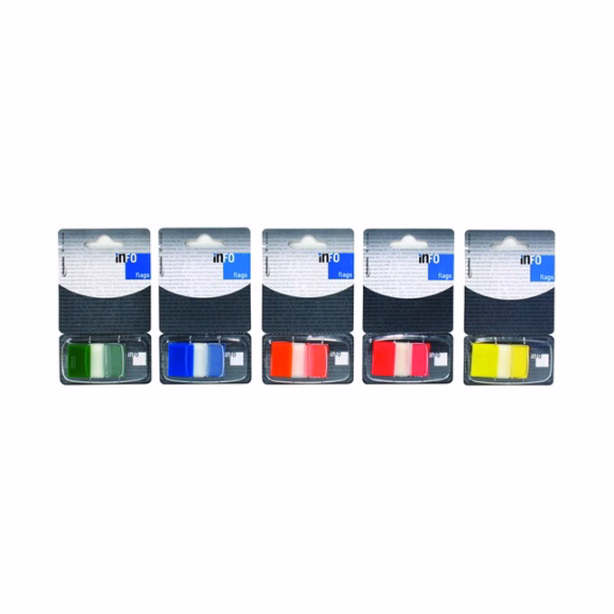 Oldaljelölő GLOBAL Notes Info Flags 7728-50 műanyag 25x43 mm transparens/sárga
