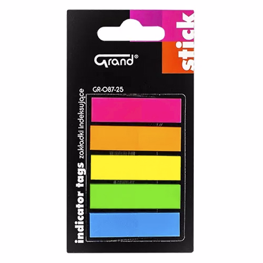 Oldaljelölő GRAND GR-083-25 műanyag vegyes szín 5x25 lap