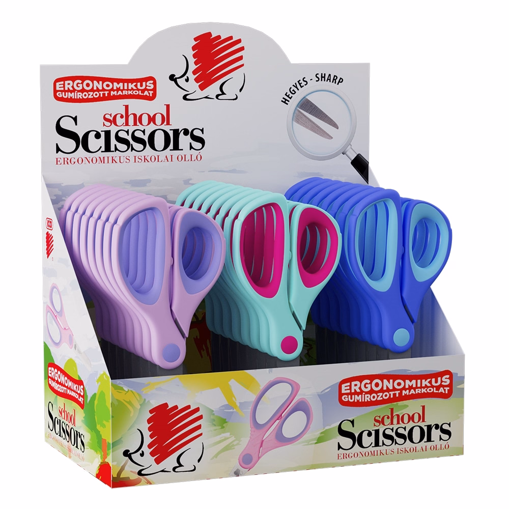 Olló ICO Süni 13cm hegyes ergonomikus