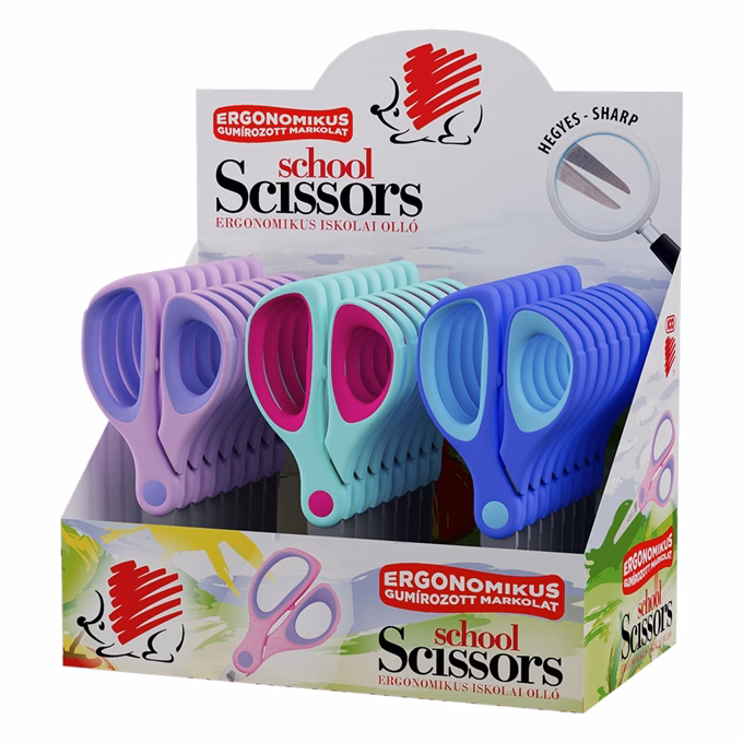 Olló ICO Süni 13cm hegyes ergonomikus