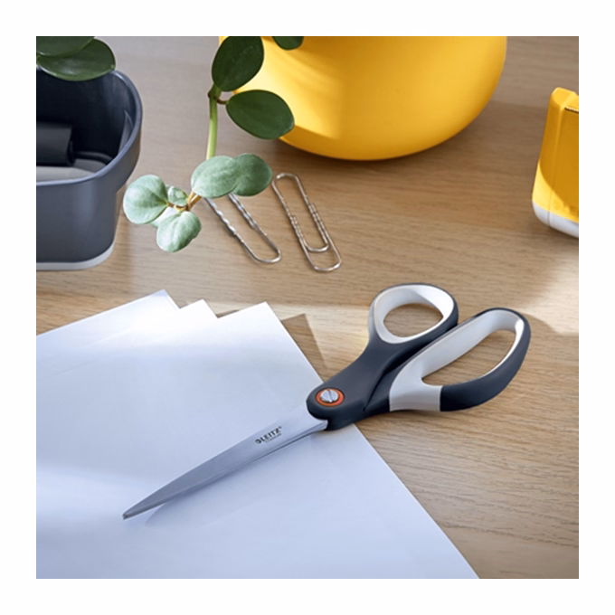 Olló irodai LEITZ Cosy 20,5 cm  gumírozott bársony szürke