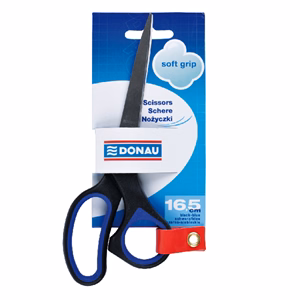 Olló irodai DONAU Soft Grip 16,5 cm fekete-kék