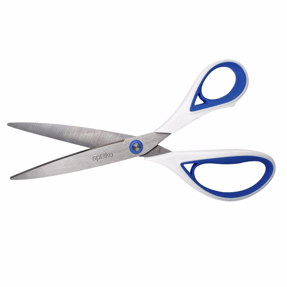 Olló irodai SPOKO Ergonomy 23 aszimetrikus kék-fehér