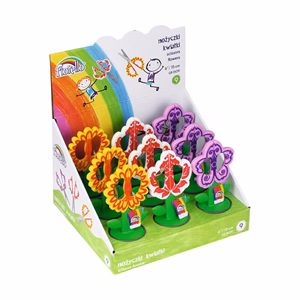 Olló iskolai FIORELLO GR-1509 virágos fogó rész kerekített 15cm