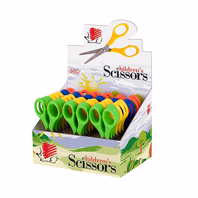 Olló iskolai ICO Süni kerekített 13cm vegyes színek