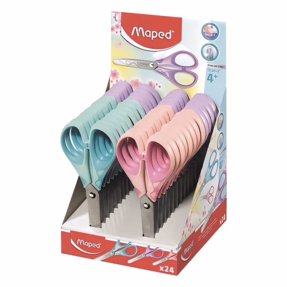 Olló iskolai MAPED Essentials Soft 13cm pasztell vegyes színek