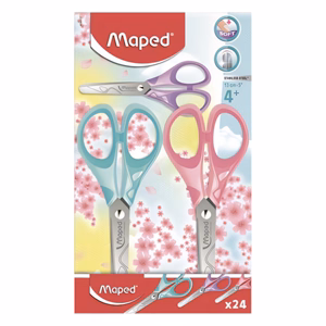 Olló iskolai MAPED Essentials Soft 13cm pasztell vegyes színek