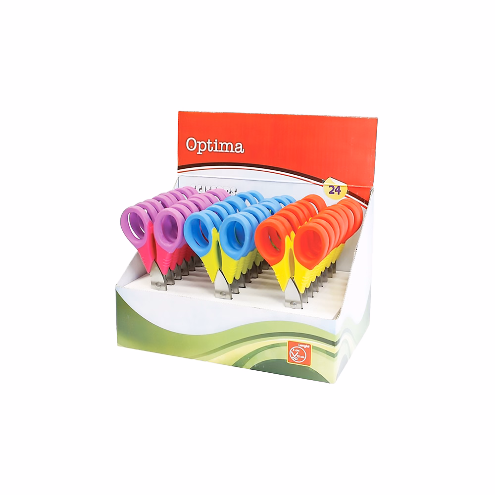 Olló iskolai OPTIMA 13 cm vegyes színek Olló iskolai OPTIMA 13 cm vegyes színek