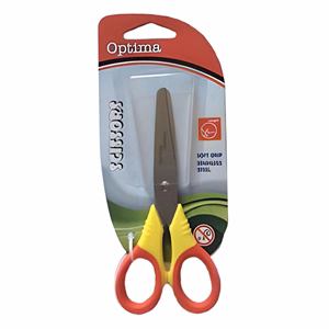 Olló iskolai OPTIMA kerekített 13cm vegyes színek