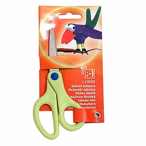 Olló iskolai SPOKO 0533 kerekített 13cm vegyes színek
