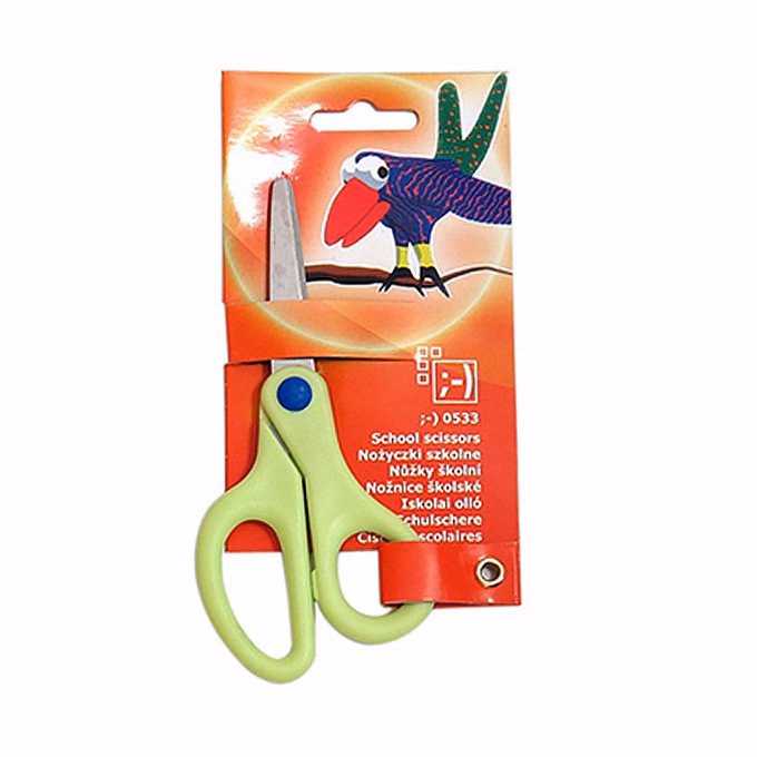 Olló iskolai SPOKO 0533 kerekített 13cm vegyes színek